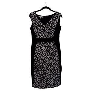 London times petite black and white dress